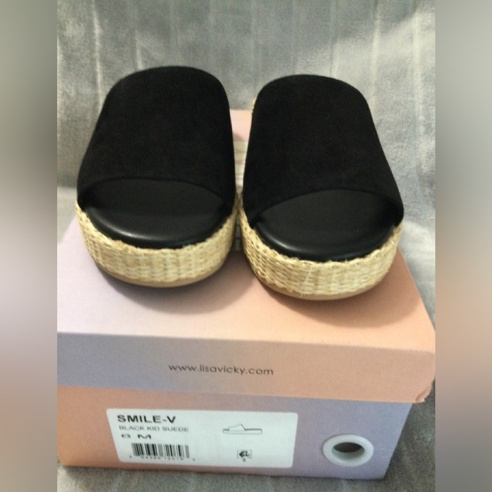 Lisa Vicky Smile Platform Slide Sandal Size 6M - Picture 3 of 11